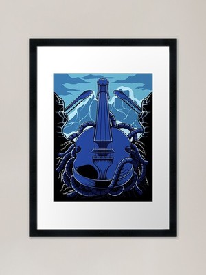 mountain shadow violin music Framed Framed Wall Art Poster Canvas Print Picture