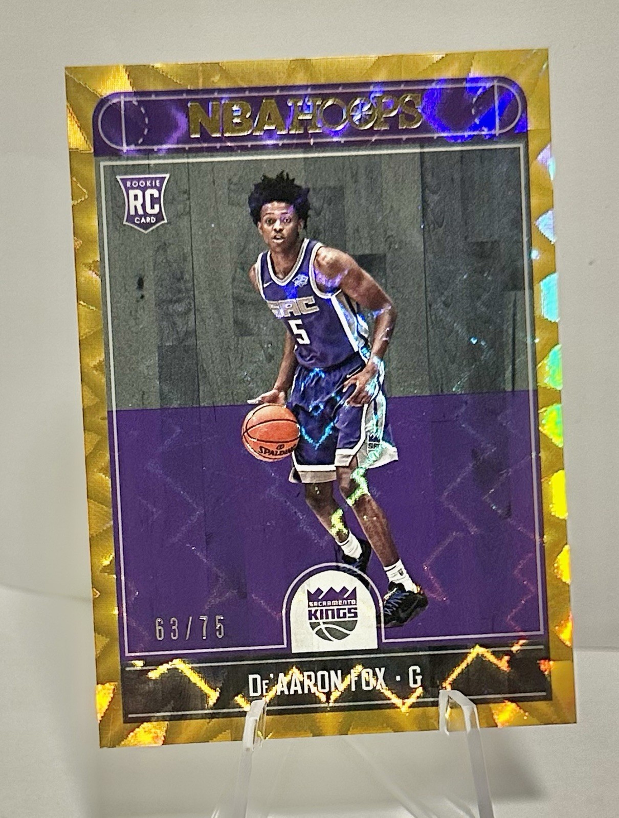2017-18 Panini NBA HOOPS De'Aaron Fox #255 Orange Explosion /75 ROOKIE #255 RC