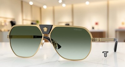 VERSACE VE2294 10028E Gold Green Gradient 61 mm Men's Sunglasses