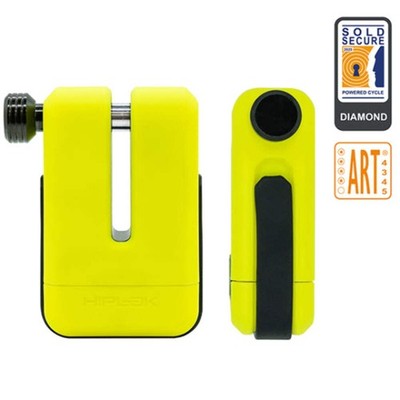 HIPLOK MD1000 DISC LOCK NEON YELLOW - Motorcycle Lock