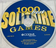 1000 Best Solitaire Games CD-ROM PC Game 1999 - Disc Only - PREOWNED USED