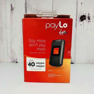 Samsung Entro SPH-M270 UD Black Paylo Virgin Mobile) Cellular Flip Phone