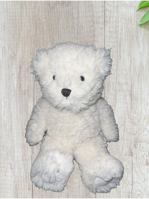 Pottery Barn Kids PBK White Teddy Bear Peanut 2015 Plush 11'' Silky Soft