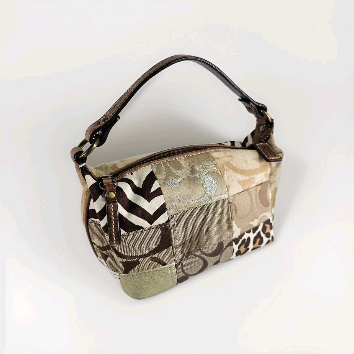 バッグ COACH patchwork accessory pouch shoulder Coach Patchwork