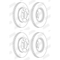 2X Jurid Bremsscheiben Vorne 305Mm BelÜFtet Passend FÜR Nissan Interstar Opel