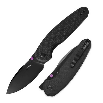 Kizer Meteora Liner Lock Knife Black Aluminum (3.2'' Black PVD) V3730A2