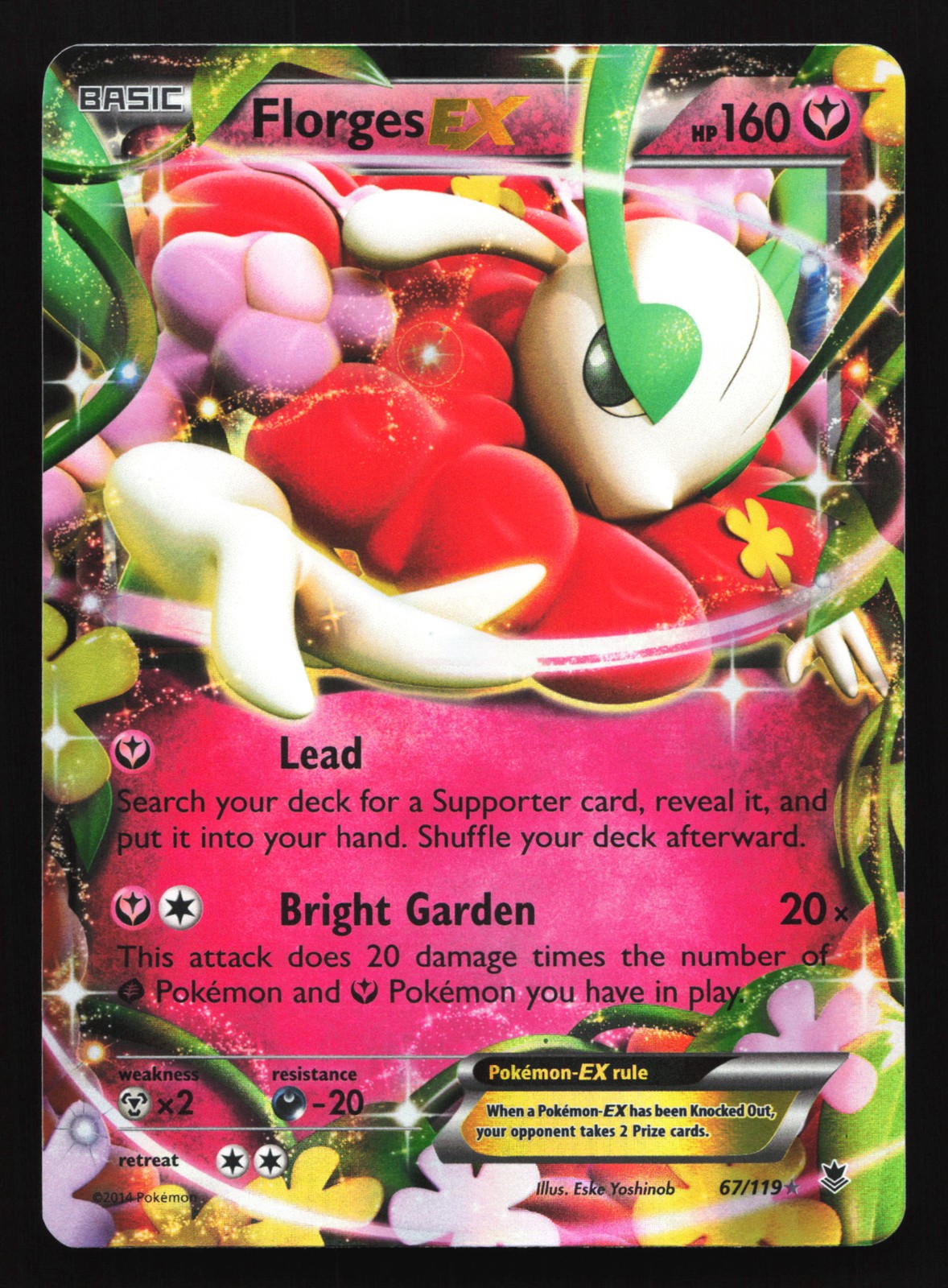 Florges EX 67/119 XY - Phantom Forces Ultra Rare Pokemon Card