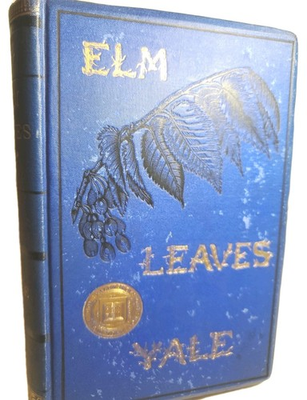 #ad Yale Collection Verses Elm Leaves 1881 Fine Binding Victorian Blue 1800s $59.80