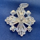 vintage sterling silver filigree pendant — photo 5