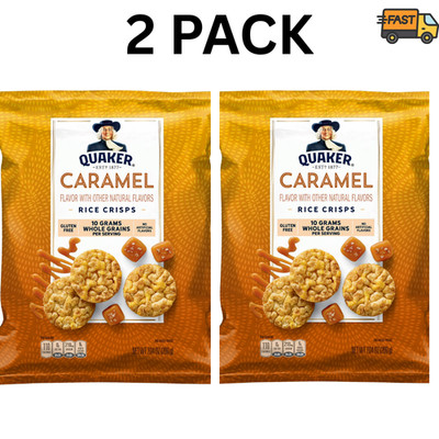 Quaker Caramel Flavored Rice Crisps 7.04 oz Bags Pack of 2