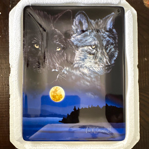 Bradford Exchange Eyes of Night "Alliance" Wolf Ceramic Collector Plate