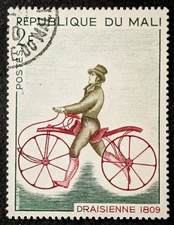 MALI 1968 Mi170 Draisine około 1809 Rower Znaczek pocztowy Stamp Timbre Sello używany
