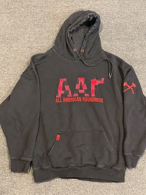 AAR All American Roughneck Black Hoodie Mens Pullover Graphic L