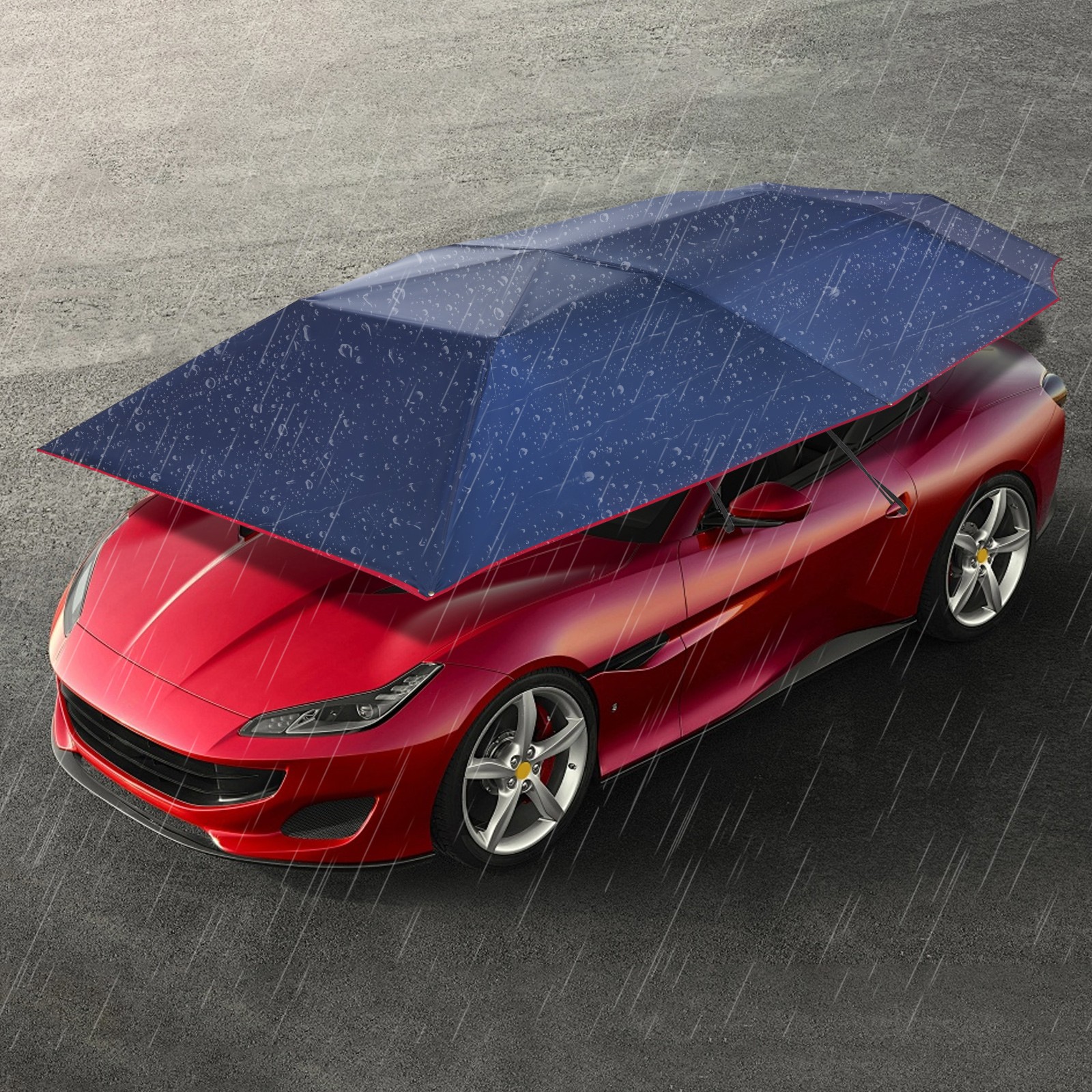 Semi-automatic Car Tent Removable Folded Carport Car Protection Sun Shade Cover