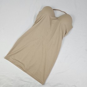 Vintage Subtract Shapewear Nude Dress Strapless Slip Underwire 38C w/ Snaps