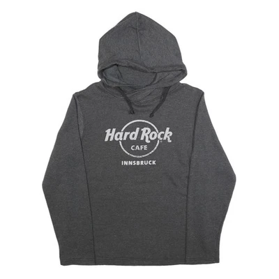 HARD ROCK CAFE Sweat à Capuche Gris Homme M Décontracté Coton Mélangé - Photo 1/4