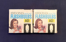 LOT of 2: Vintage Sylvania AG1B Blue Dot Flashbulbs NEW 12 Bulbs Made in USA