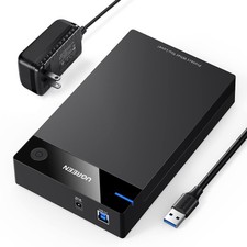 UGREEN External Hard Drive Enclosure for 3.5 2.5 Inch SATA Inch, Black