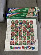 Ziploc Easy Zipper Holiday/Christmas Gift/Storage Bags 5 Jumbo Size VTG 2000