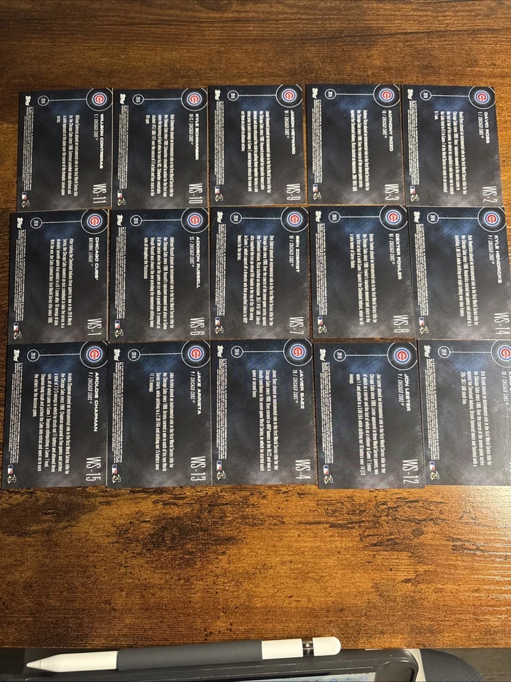 Juego completo Topps Now World Series Chicago Cubs 2016🔥 Foto 2 de 3