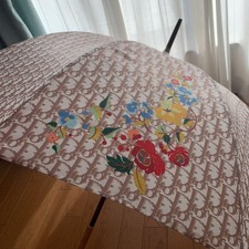 Christian Dior Rare UV Rain Umbrella Parasol Women 31.5 Inch Authentic From JP