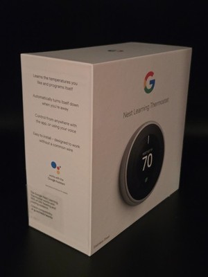 Google Nest Learning Thermostat Stainless Steel T3007ES