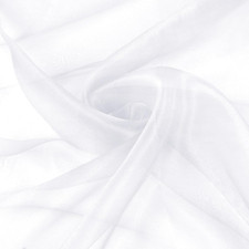 Sheer Organza Fabric by the Yard, 60 Inch Wide White Organza Fabric