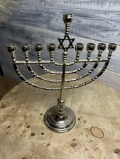 Rite Lite Menorah Traditional Silver Metal 