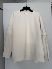 Helmut Lang Sweatshirt In Ivory/ Size XXL
