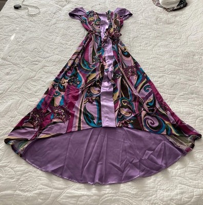 Designer multicolor summer dress for women. Size M.