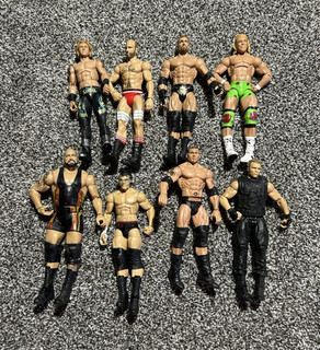 WWE Wrestling Action Figures Mixed Lot of 8 Plastic 7in Unboxed