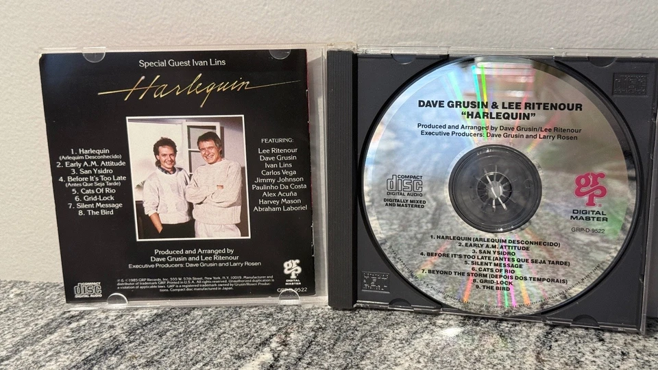Dave Grusin & Lee Ritenour - Harlequin CD 1985 Japan Import Jazz GRP - Image 2 of 3