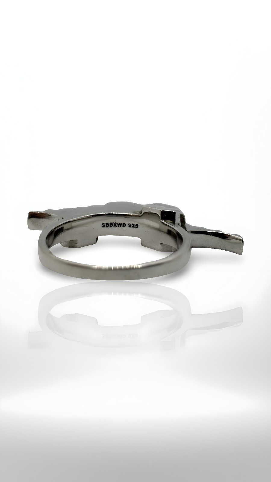 ::925 SILVER RING MODERN SOLID °SIZE 60° JEWELLER… - image 4