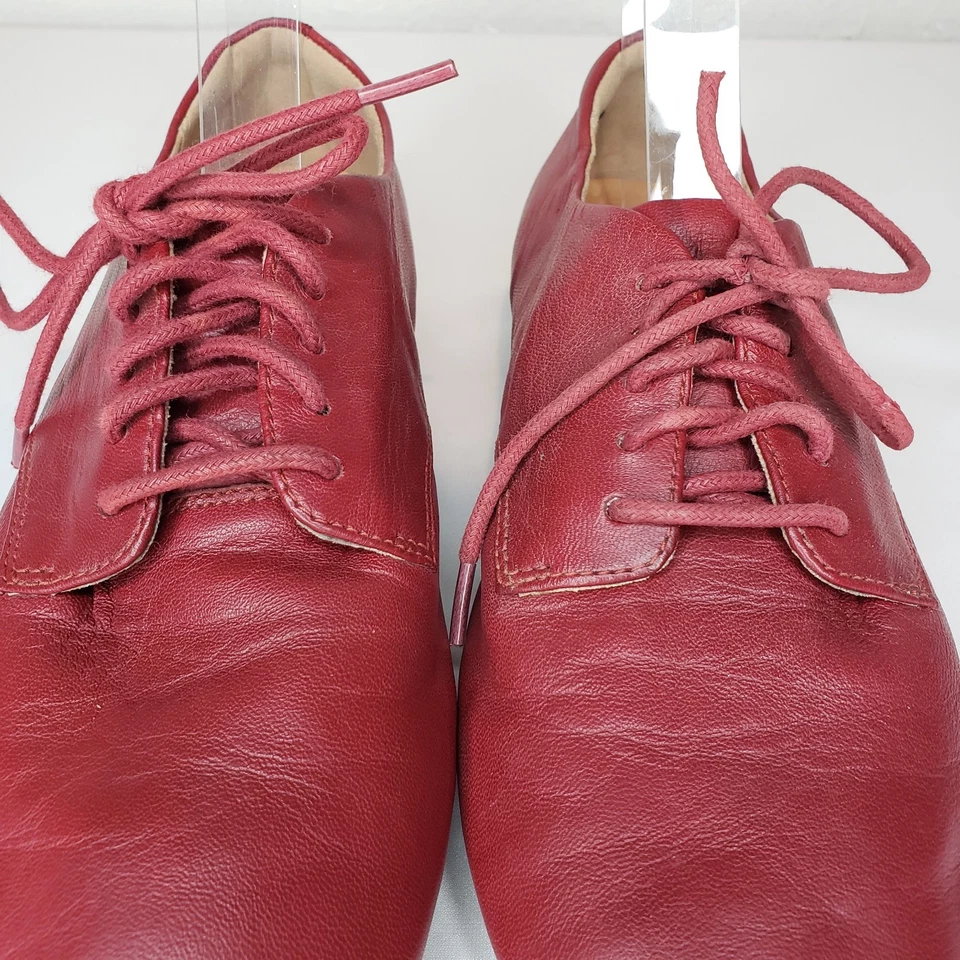 Zapatos cómodos Fitflop Adeola talla 7 de cuero rojo con cordones Derbys Foto 3 de 4