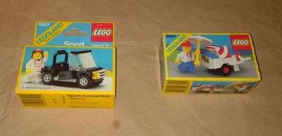 NEU LEGO CLASSIC TOWN SETS 6501 SPORT CABRIO + 6601 EISWAGEN MISBs!