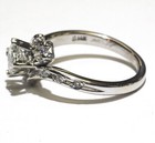 GIA 14k white gold .81ct VS1 H radiant princess diamond engagement ring 3.4g 6 — photo 3