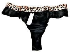 small - NWT Victoria's Secret washable silk ruffled thong panty 29.50 tag b19