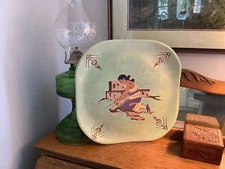 Native American Pottery, Hand Painted Pottery Platter, Craftmaster Originals by