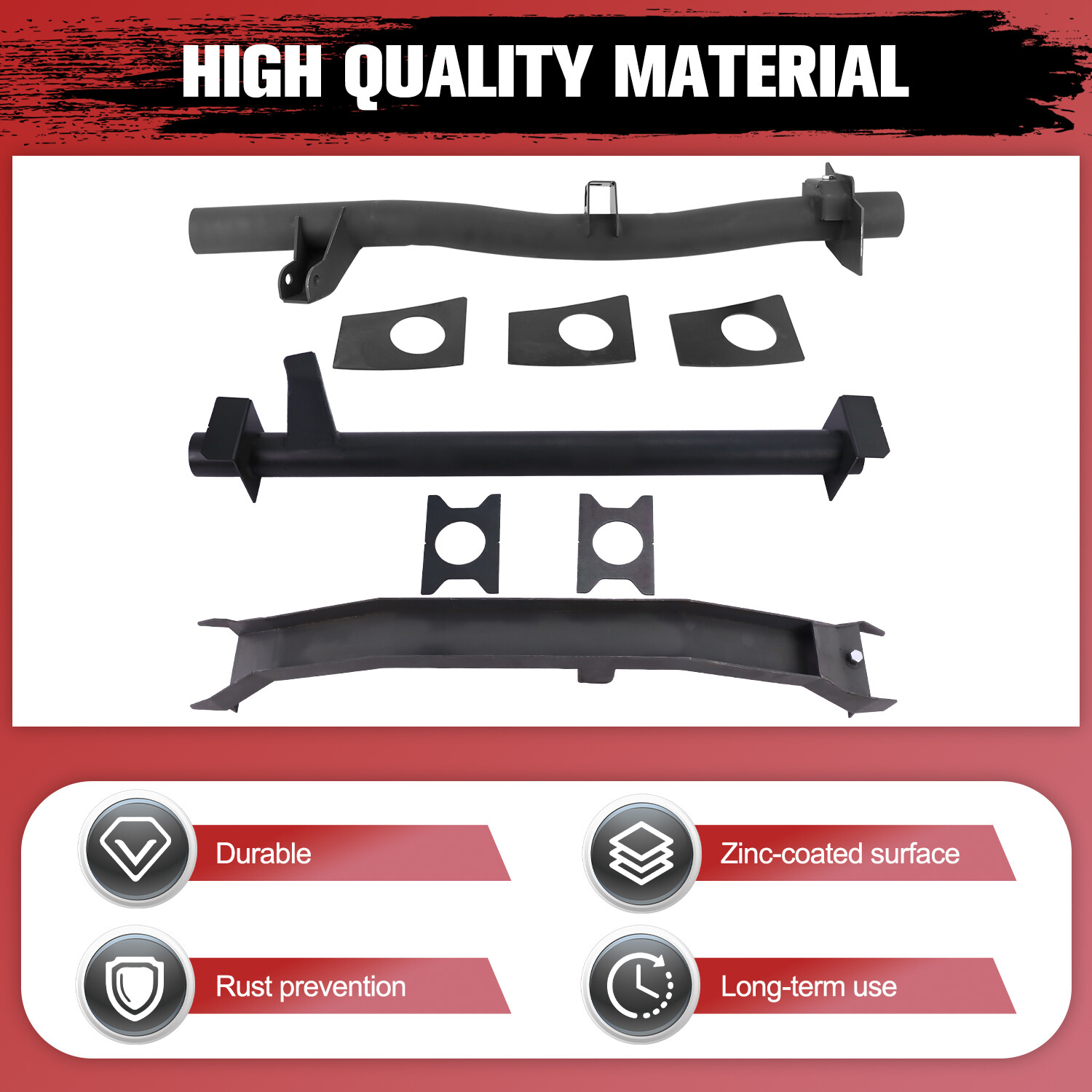 Front & Rear Tank Support, Shock Mount For 07-14 Chevy Silverado/GMC Sierra 1500