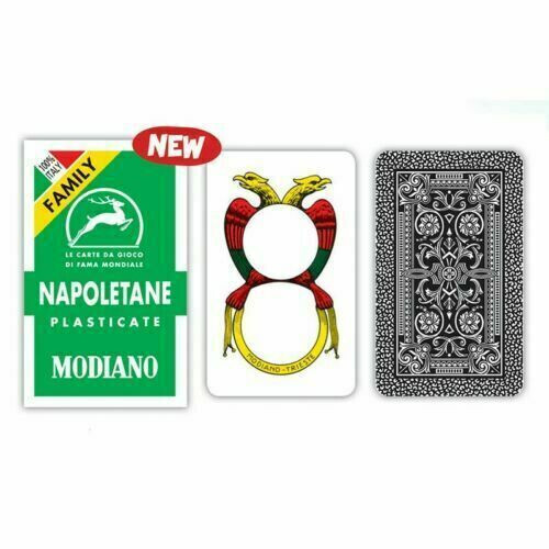 NEAPOLITANISCHE KARTEN MODIANO FAMILY CARDS Besen Spielkarten Briscola Scopakart - Bild 1 von 1
