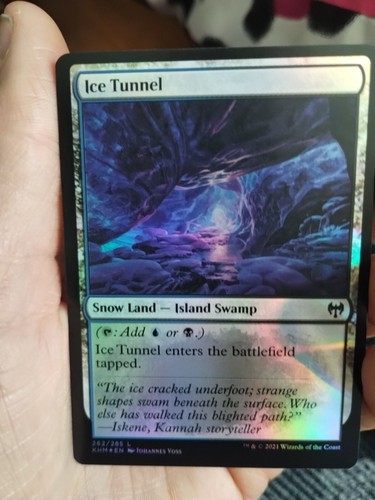 Túnel de hielo Magic The Gathering 262 KHM Casi nuevo/m sin reproducir Nieve Tierra lámina común - Imagen 2 de 4