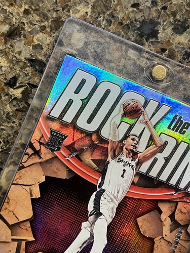Victor Wembanyama 2023-24 Panini Recon Rock The Rim Refractor Rookie Card (RC) - Picture 3 of 10