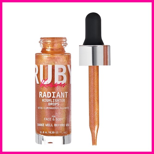 Ruby Kisses Radiant Drops Shimmer Liquid Highlighter Makeup Smooth Illuminato... - Picture 2 of 6