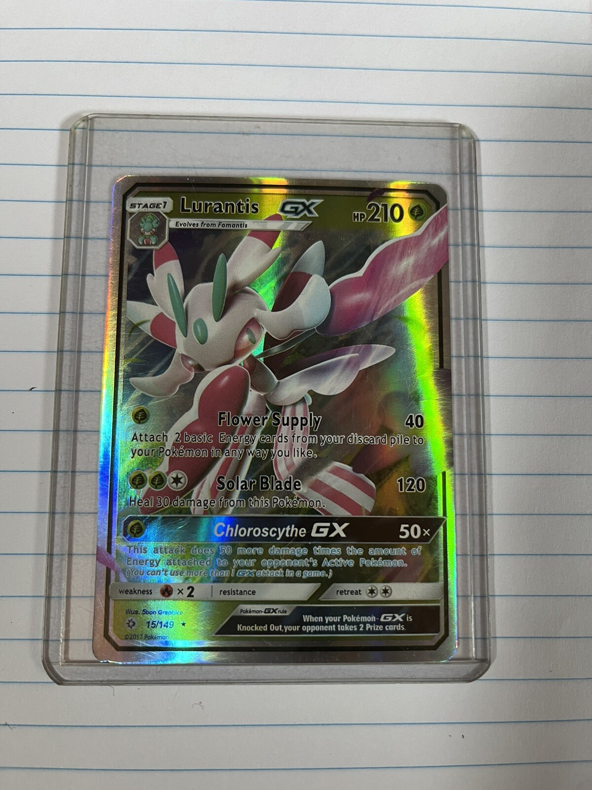 Pokémon TCG Lurantis GX Sun & Moon 15/149 Holo Ultra Rare