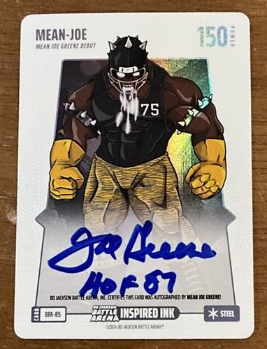 Bo Jackson Battle Arena Mean-Joe Greene Steel Autograph
