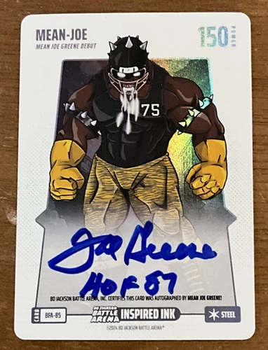 Bo Jackson Battle Arena Mean-Joe Greene Steel Autograph