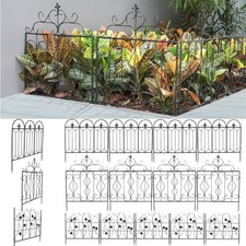 5PCS Metal Garden Lawn Grass Edging Picket Border Panel Wall Fence Path Flowers