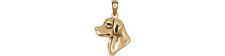 Labrador Retriever Pendant Jewelry 14k Gold Handmade Dog Pendant CH10-PG