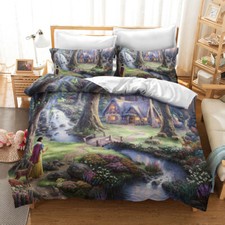 Nuovo copripiumino + federa 3D stampato principessa set biancheria da letto 2/3 pezzi regali reggiseno