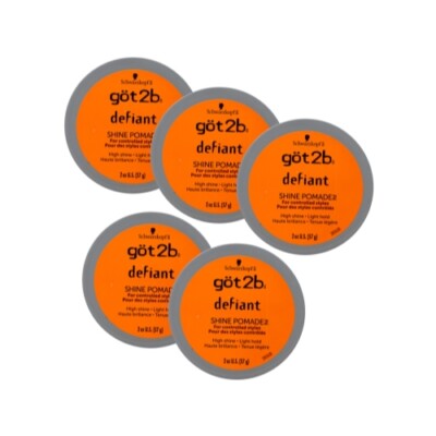 5 Pack Got2b Defiant Shine Pomade 2 Ounce
